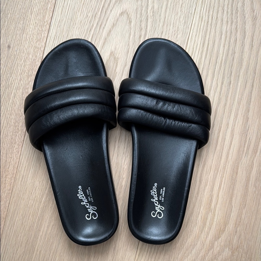 Softslides Black Slide Sandals